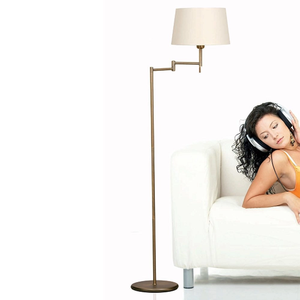 Stehlampe Mexlite 154 cm Broningbruin mit weißer Kapuze Steinhauer 8712746048087