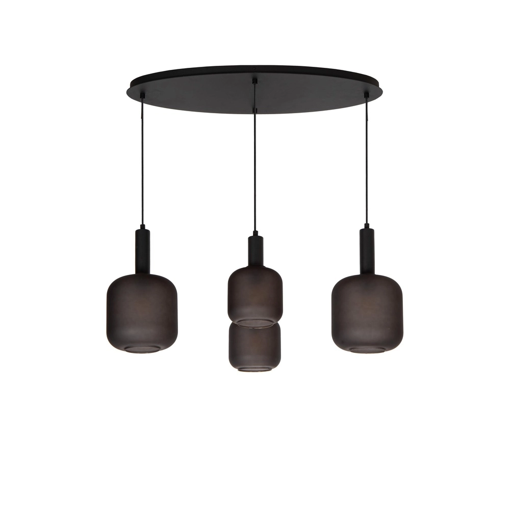 Schwarze Pendellampe Eloise 4-Licht