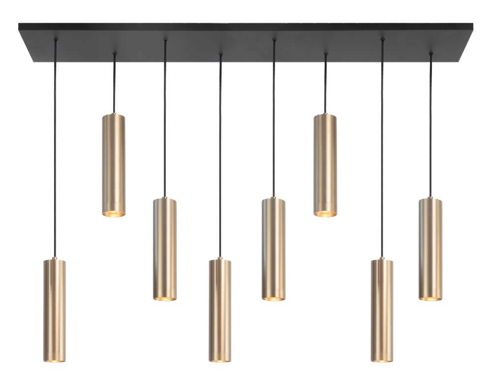 Hängelampe für das Esszimmer Perugia mattgold - 8x GU10
