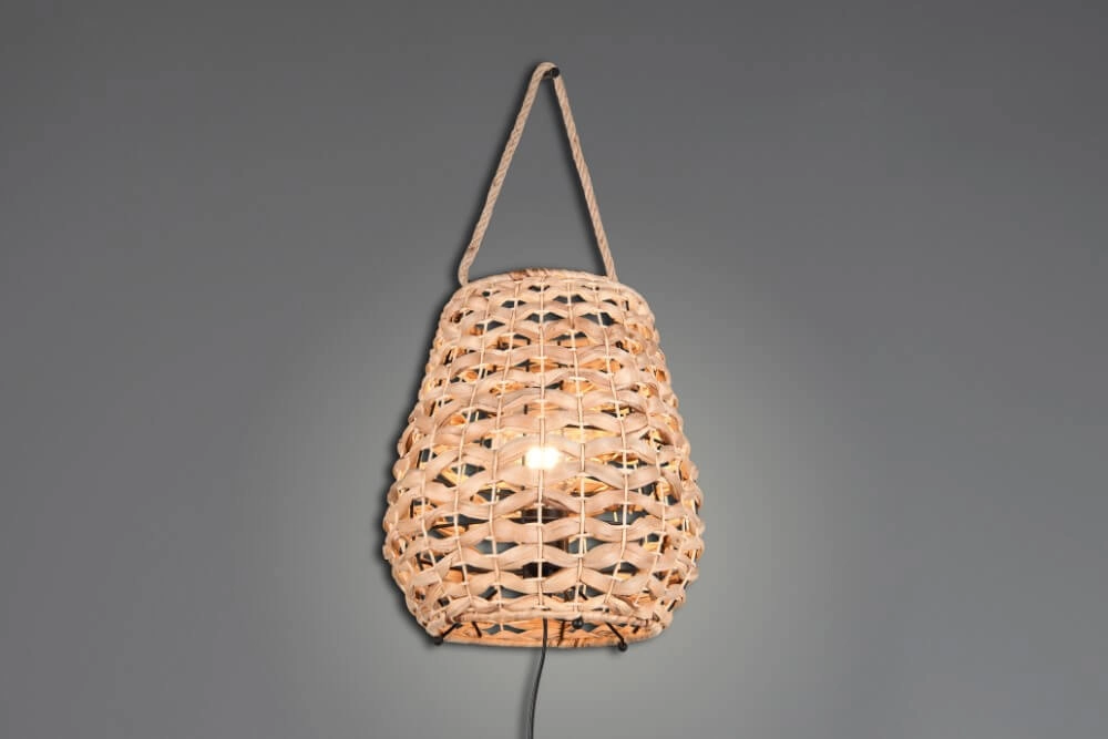 Country Tischleuchte Jean Ø 29cm Rattan Trio 4017807637687