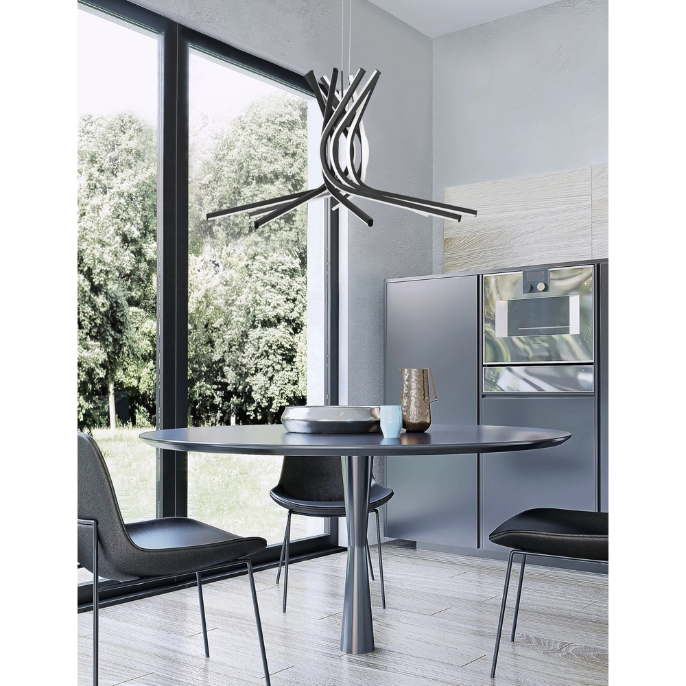 Design-Pendelleuchte Narvi M schwarz Ø 80cm Lyora 5212017424198
