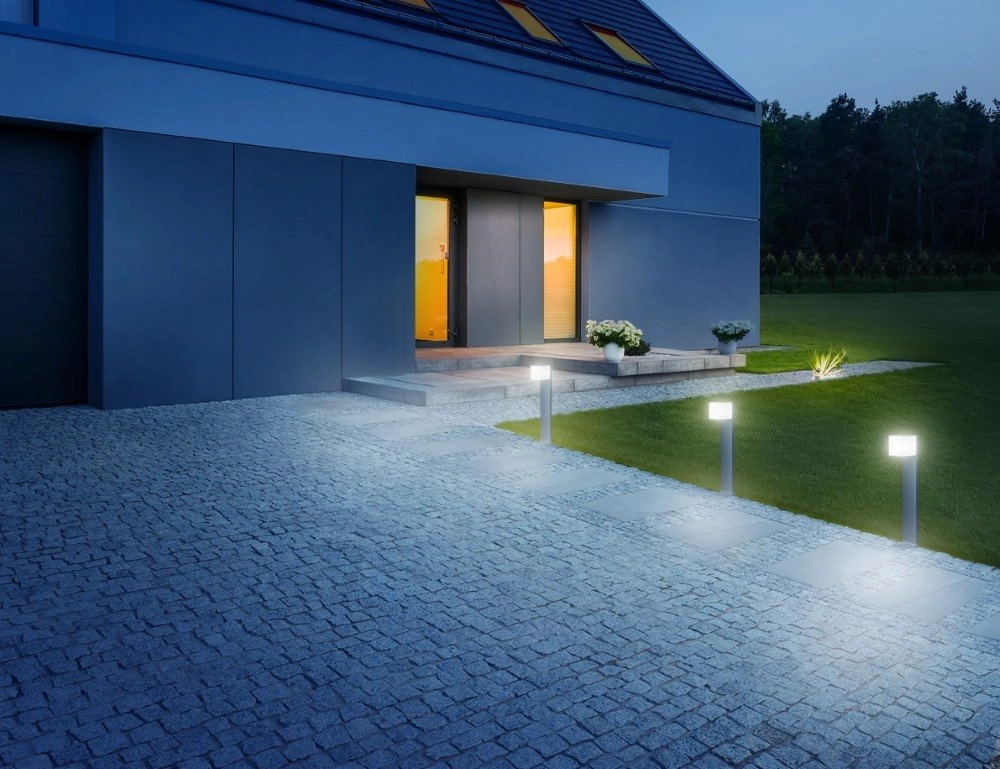Gartenlampe GL80 63 cm mit Bewegungssensor grau Steinel 4007841055486