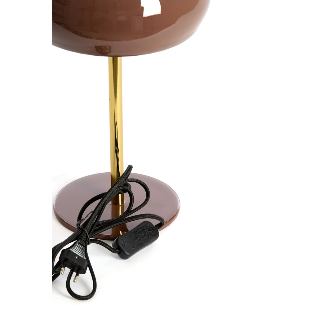 Tischlampe Surin Ø 22 cm – glänzend dunkelbraun mit Gold Light & Living 8717807740931