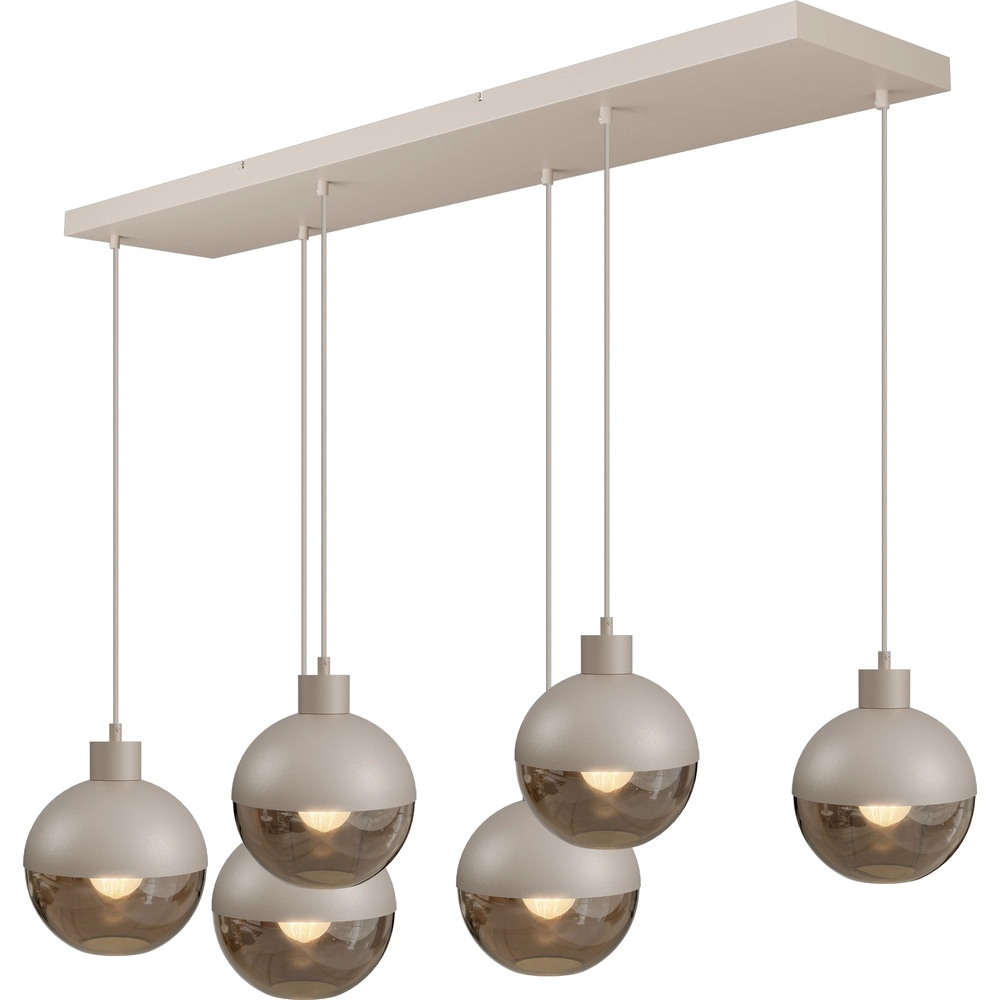 6-Licht Pendellampe Opera Beige Terra
