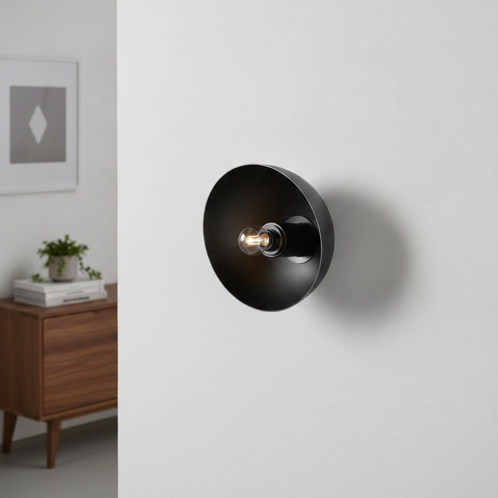 Design-Wandleuchte Onia Metall mit Schwarz