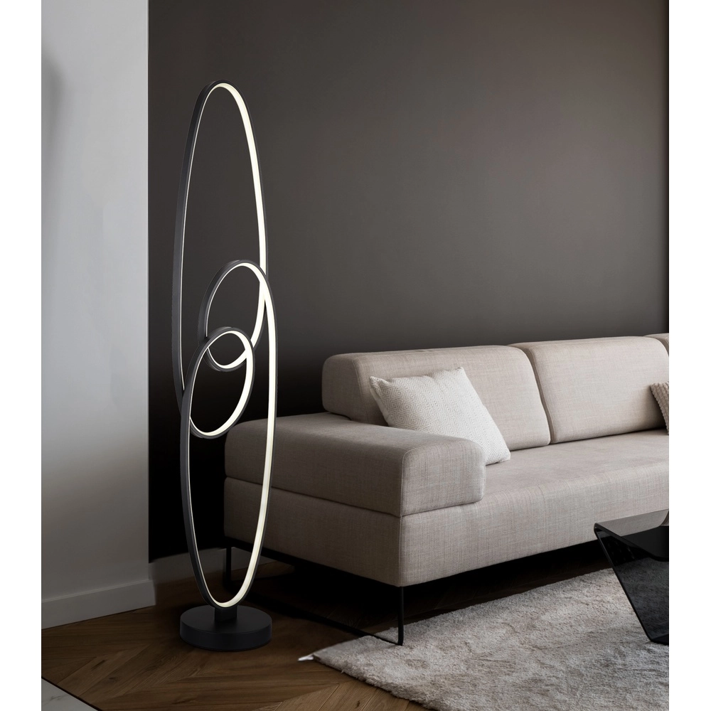 Design-Stehlampe Spira Schwarz Globo 9007371453252