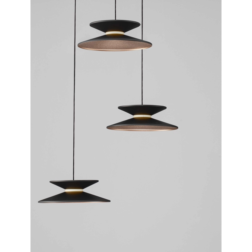 Design-Pendelleuchte Morfi 3-flammig schwarz Lyora 5212017458476