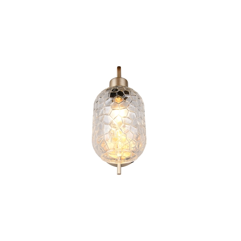 Wandlampe Emelie Gold mit Rauchglas Trio 4017807702583