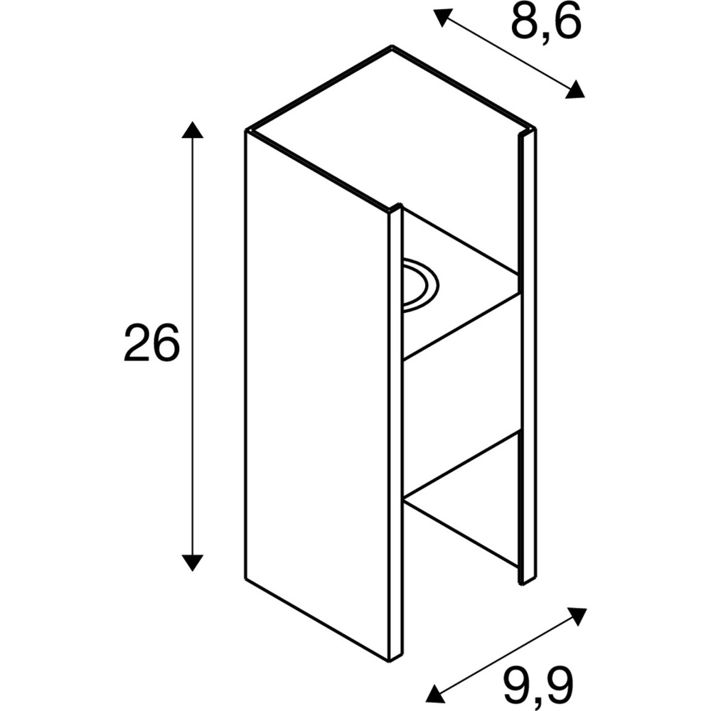 Wandstrahler Flatt schwarz SLV 4024163306522