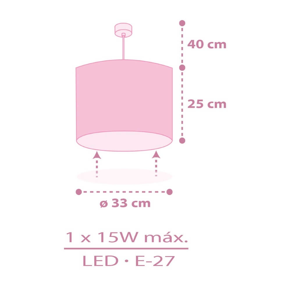 Hängelampe Fairy Dreams Ø 33cm - rosa Dalber 8420406002705