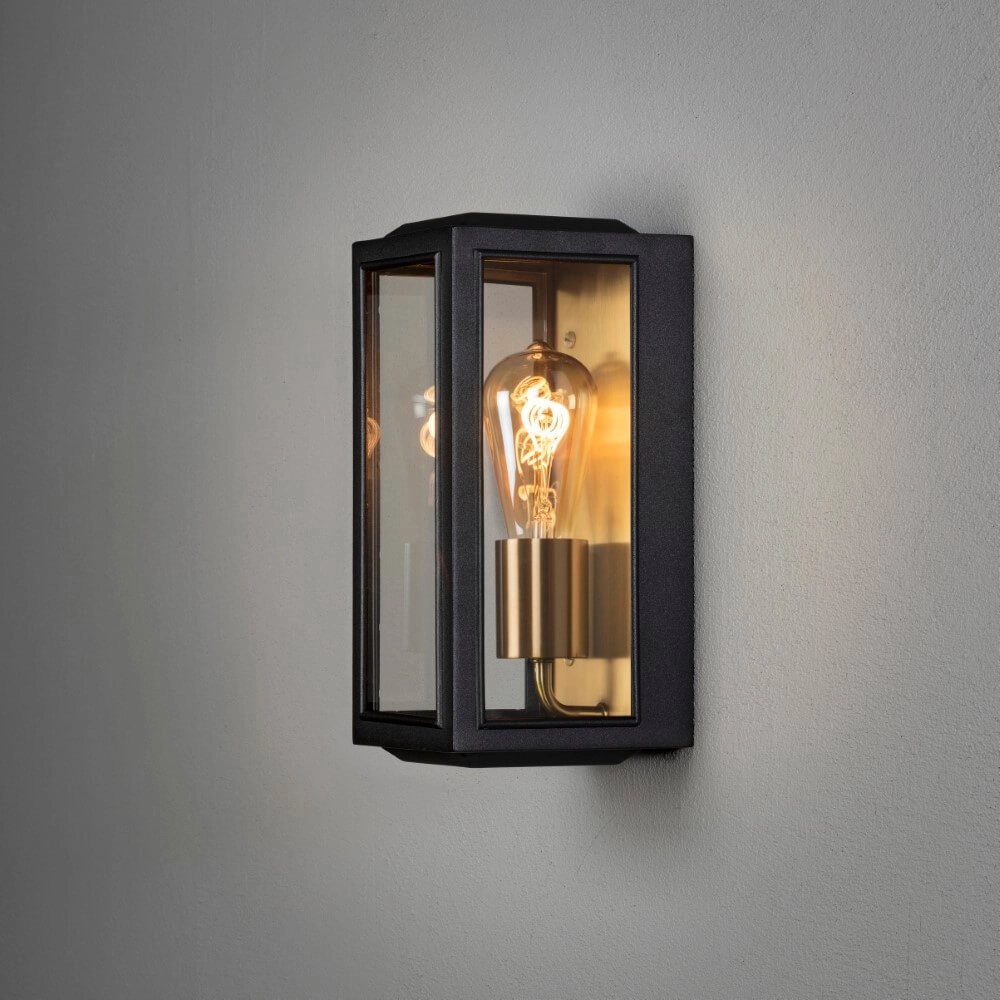 Schwarz-Goldene Außenlampe Carpi KonstSmide 7318303487583