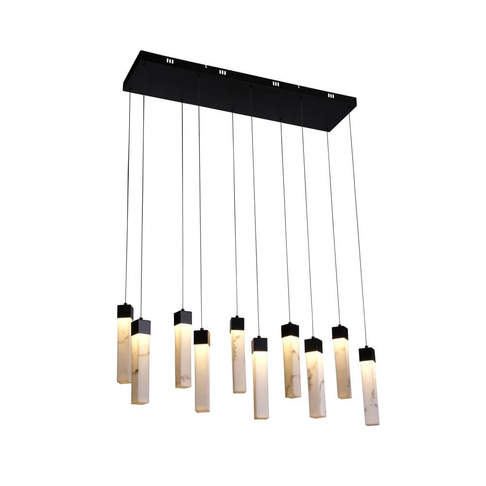 13-flammige Pendelleuchte Moonbeam schwarz