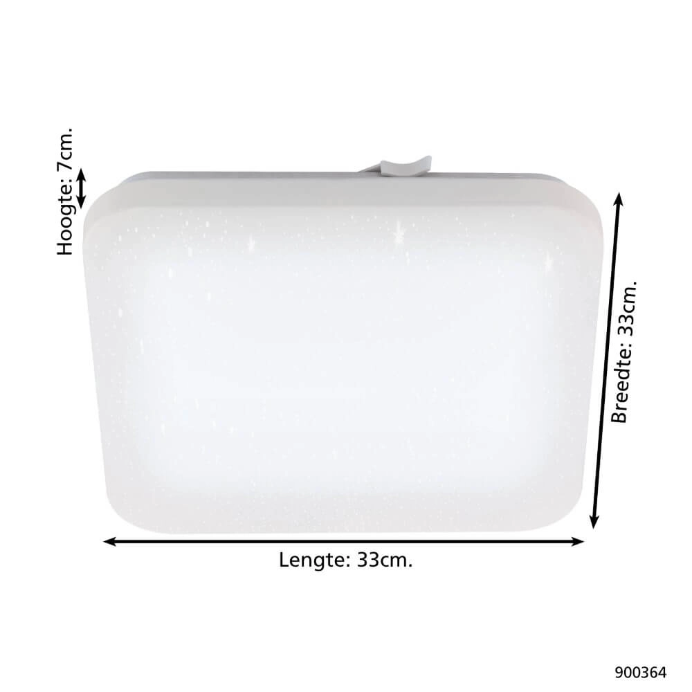Quadratische Deckenleuchte Frania-S 33 x 33 cm Eglo 9008606234462