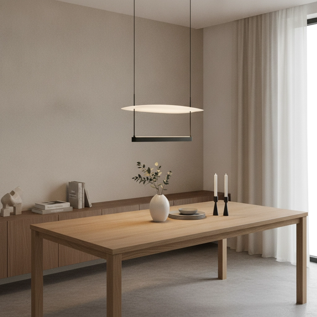 Design-Pendelleuchte Diona Ø 60cm schwarz mit weiß