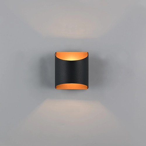 Wandlampe Samdel Design Schwarz mit Gold Trio 4017807672299