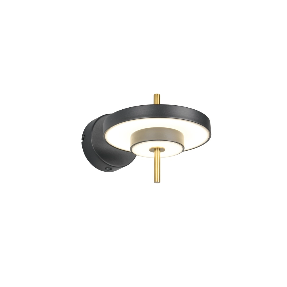 Moderne Wandleuchte Keaton schwarz mit gold Trio 4017807655742
