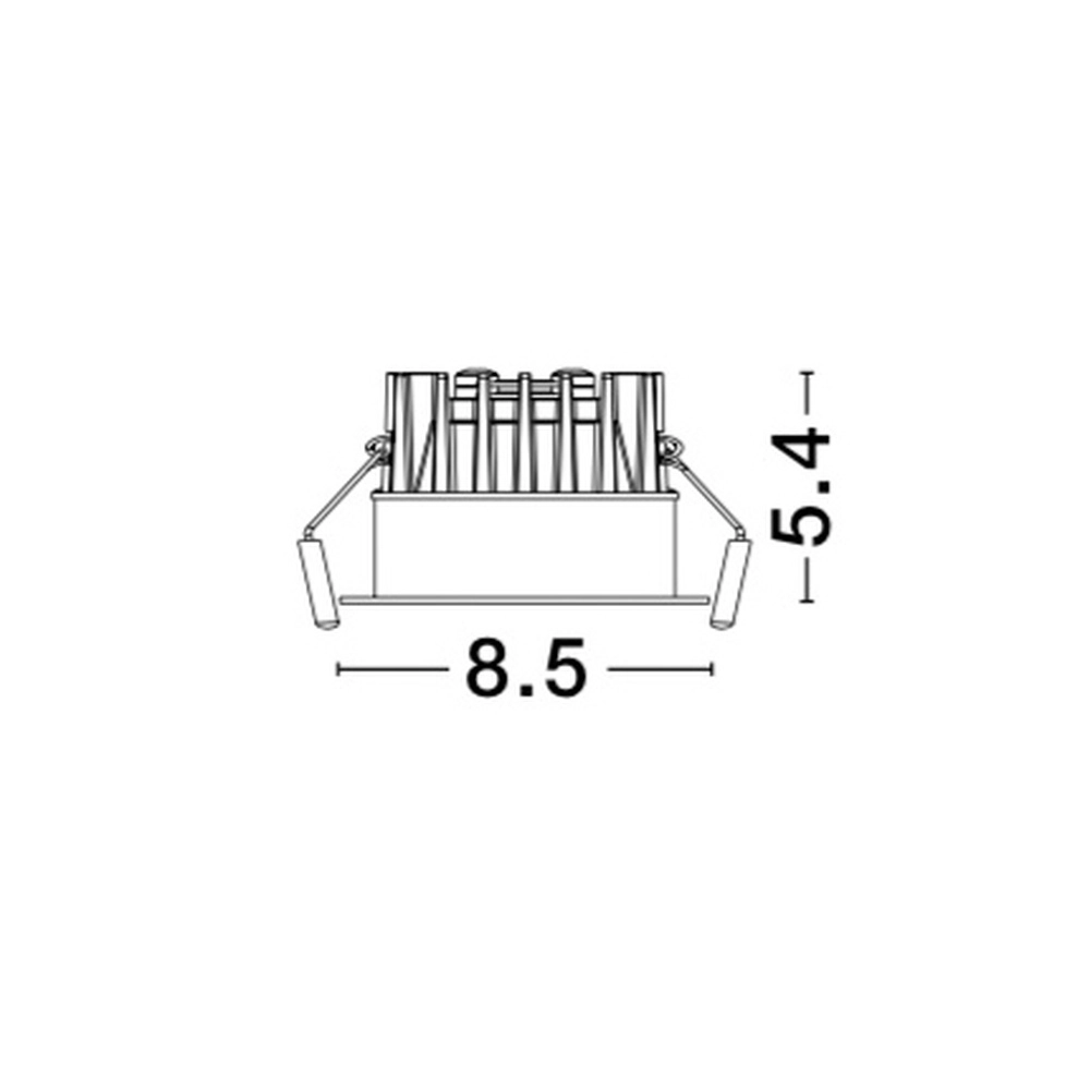 Weißer Einbaustrahler Blade Ø 8,5cm Lyora 5212017418586