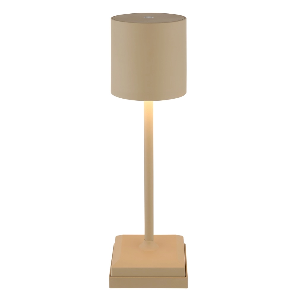 Moderne Tischleuchte Dixon Sand Braun Wiederaufladbar Globo 9007371531394