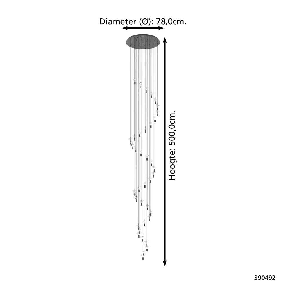 Vide Pendellampe Comareira grauer 3-Schritt-CCT Stars of Light 9008606360116