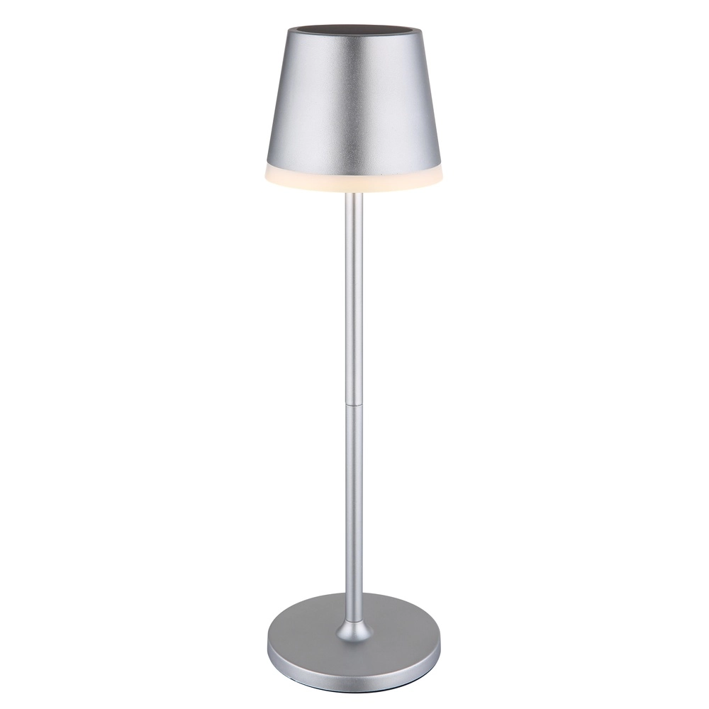 Solartischlampe Vannieso Silbergrau