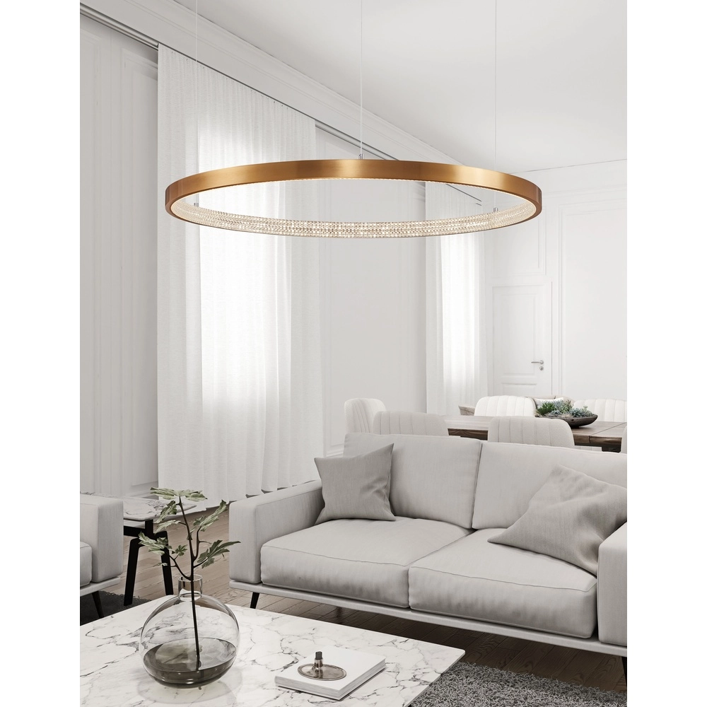 Pendelleuchte Preston gold Ø 100cm