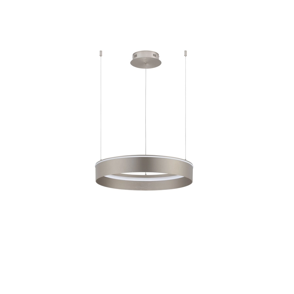 Moderne Pendellampe Olivia Nickel Ø 60 cm Lyora 5212017494214
