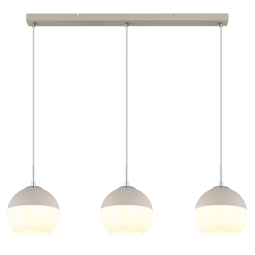 3-flammige Pendelleuchte Ragusa gerade sandbraun Globo 9007371578788