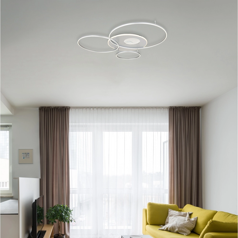 Moderne Deckenlampe Invertina Silbergrau 90 cm Globo 9007371575404