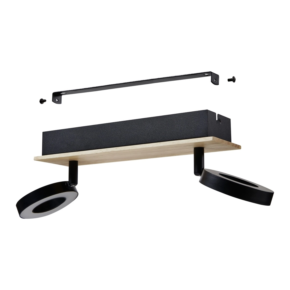 LED-Deckenlicht Rielves 2-Licht mit Holz Eglo 9008606313716