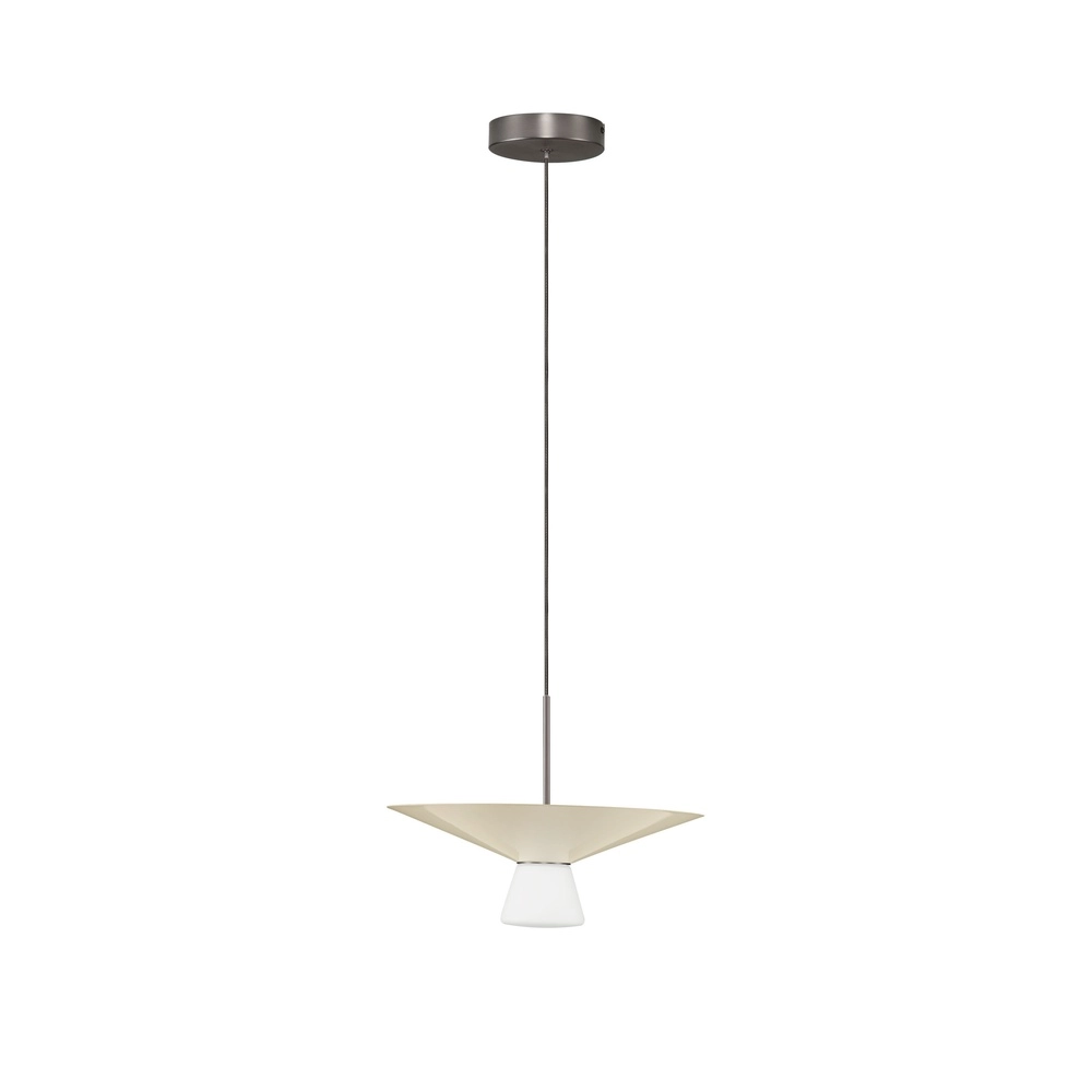 Design-Pendellampe Baris weiß mit grauem Ø 38 cm Lyora 5212017495303