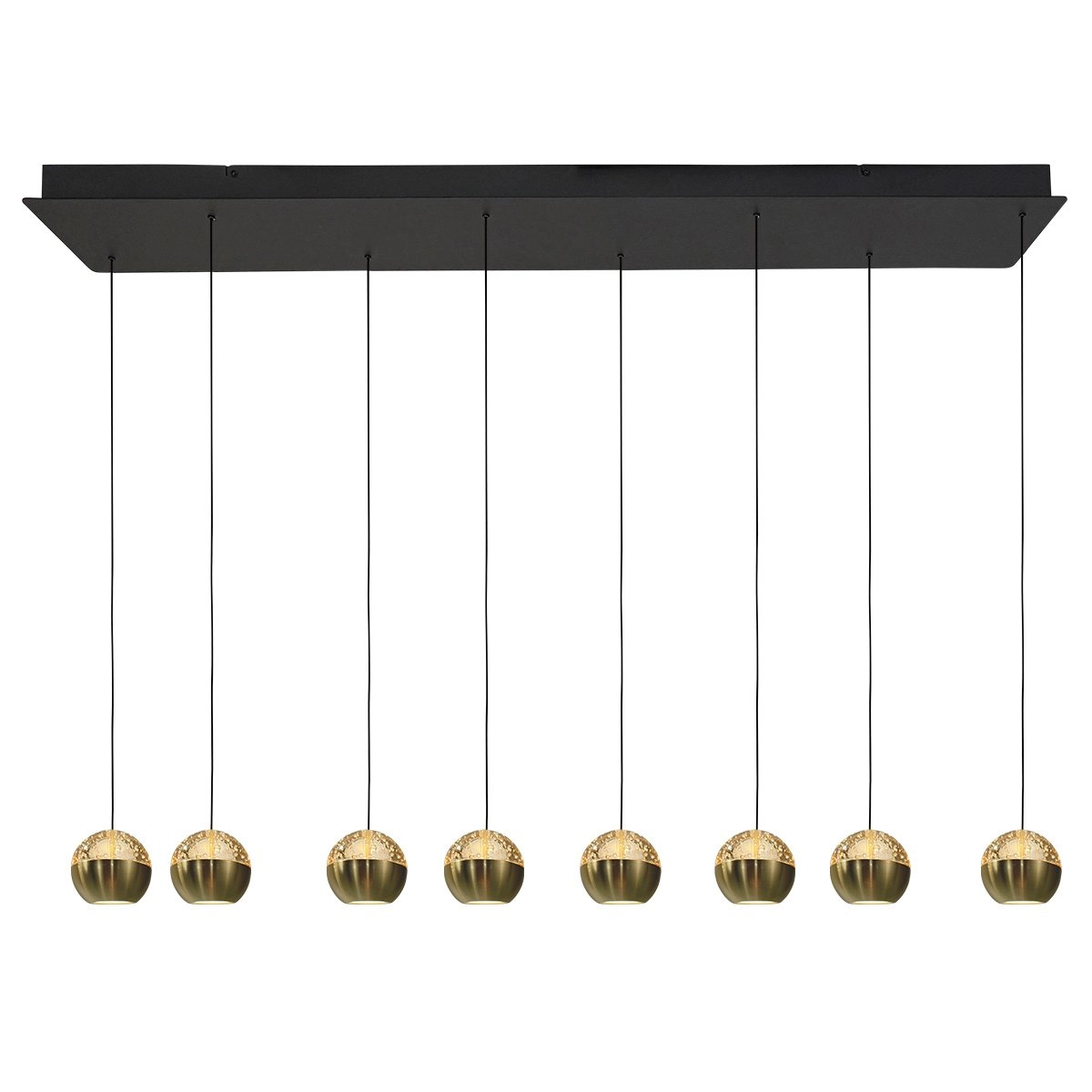 Esstisch-Pendellampe 115 cm Belluno 8-Licht-LED – Messing Steinhauer 8712746184013