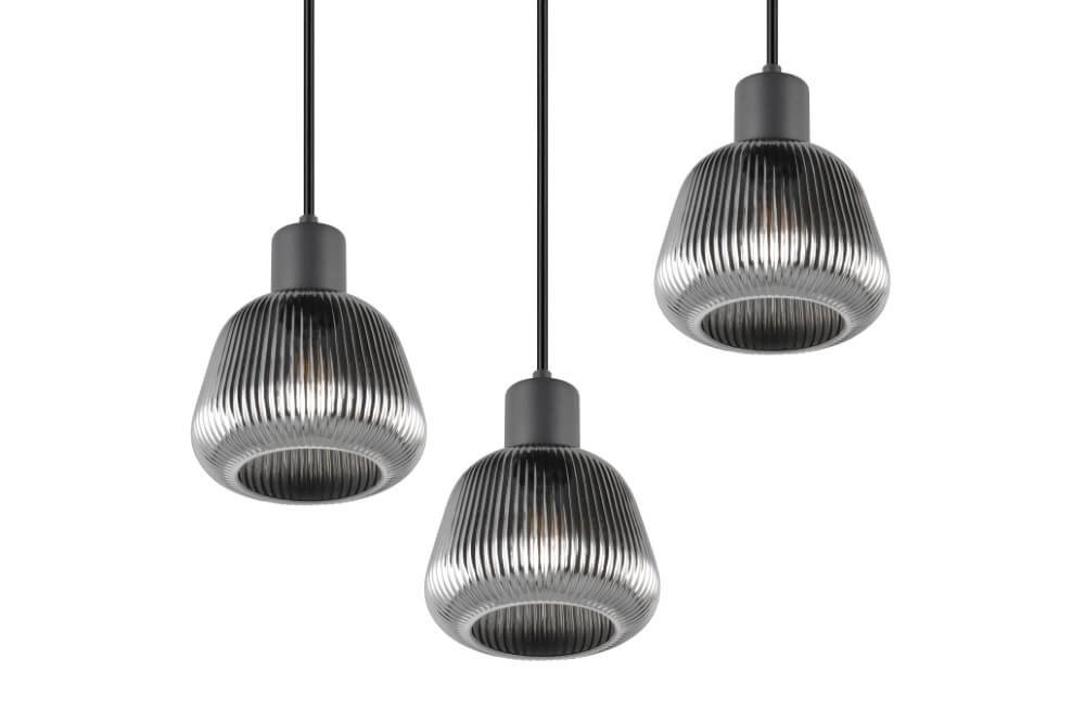 Vide-Hängelampe Tarifa mit geripptem Glas Trio 4017807615807