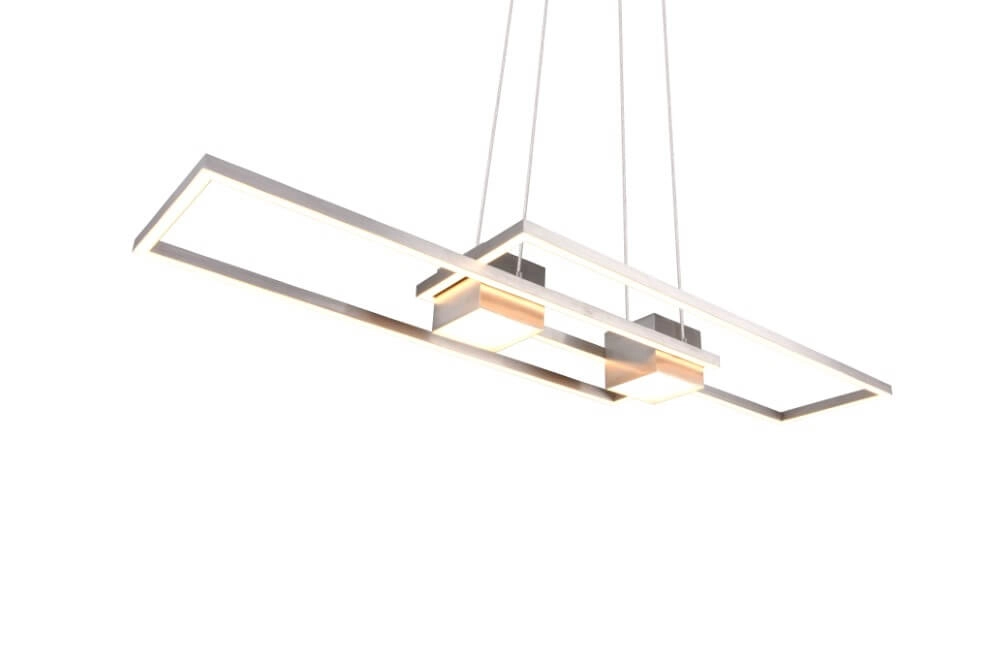 LED-Hängelampe Büro Albany Edelstahl Trio 4017807610321