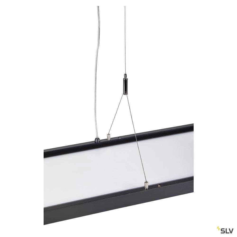LED-Büro-Hängelampe Worklight Dali 57 W – 4000 K – 120 cm schwarz SLV 4024163254595