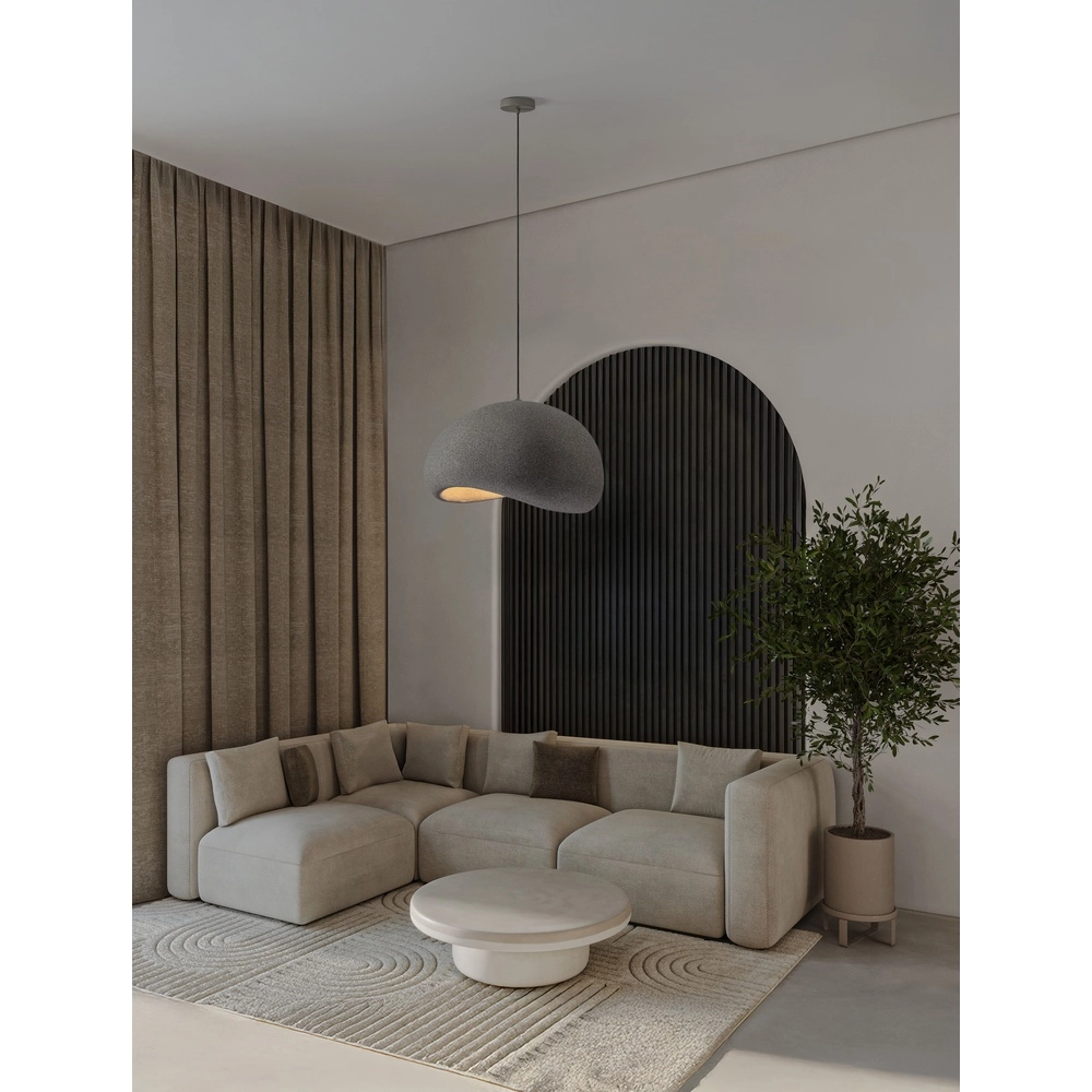 Natürliche Pendelleuchte Aere grau 60cm Lyora 5212017476739