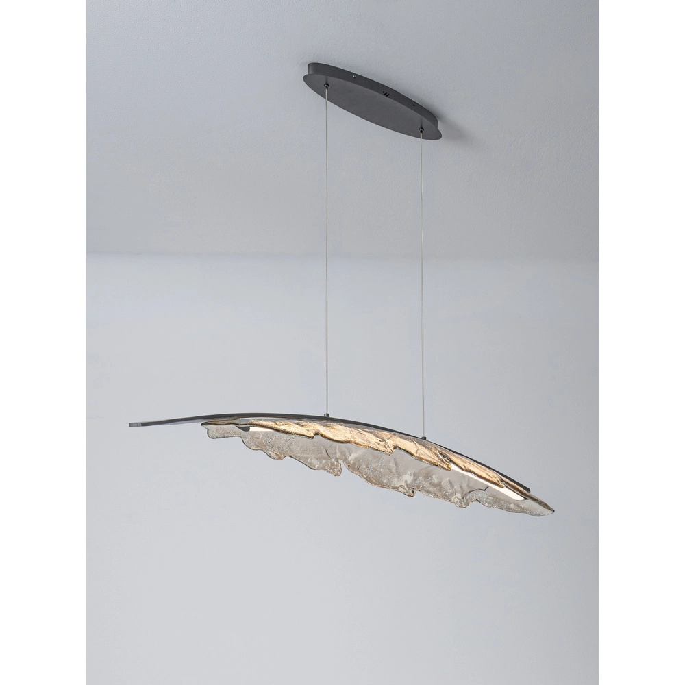 Design-Pendellampe Amado Anthrazit mit Mokka 131,5 cm Lyora 5212063500280