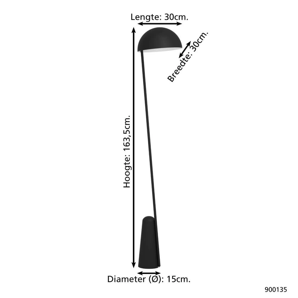 Schwarze Stehlampe Aranzola Eglo 9008606240029