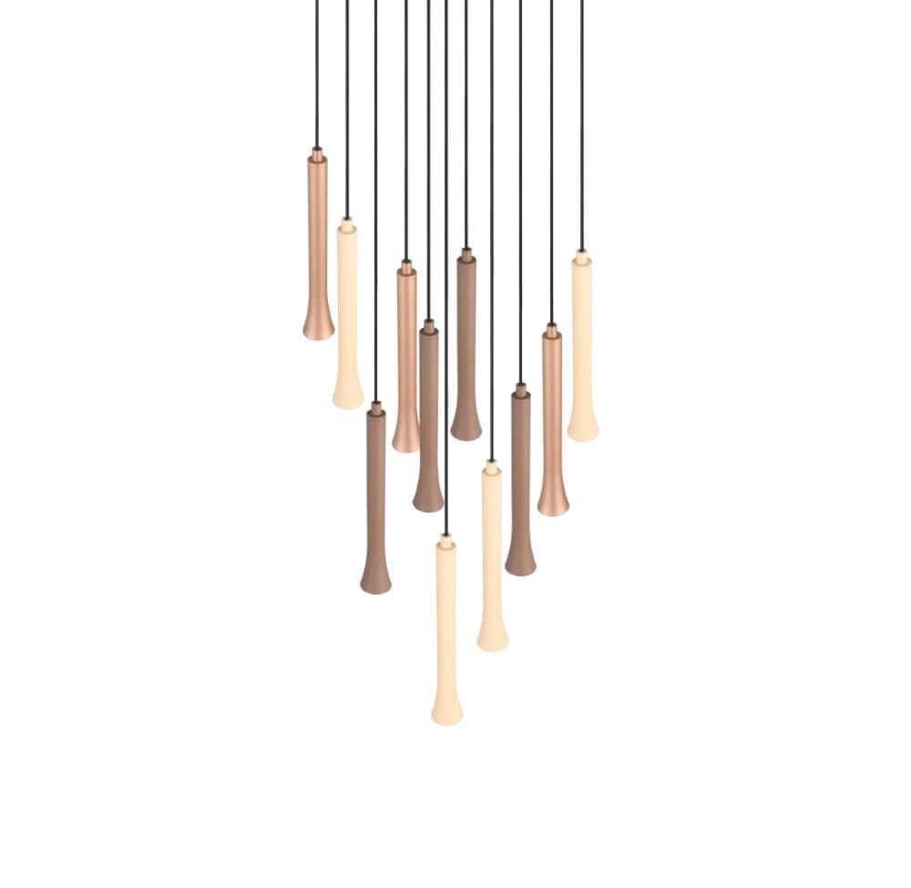 Hängelampe mit mehreren Anhängern Fiato Ø 40cm Trio 4017807616699