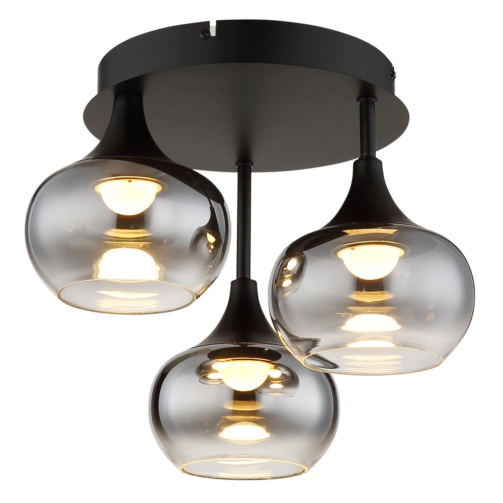Schwarze Deckenlampe Lui Konstruktion
