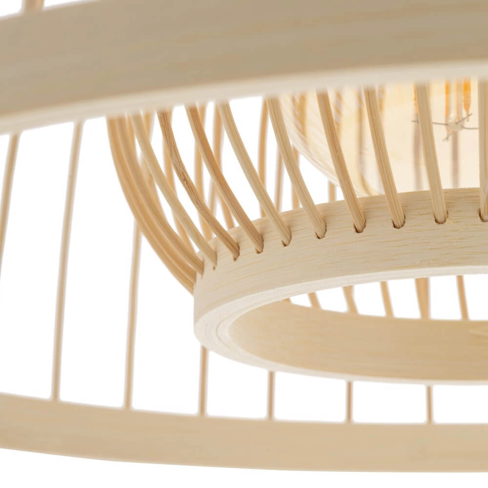 Natürliche Pendelleuchte Krabi Rattan Ø 40cm Lyora 5903139111584