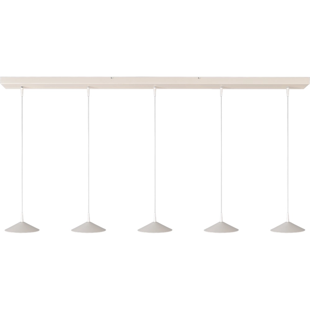 5-Licht Pendellampe Ceppo weißer Ø 18 cm