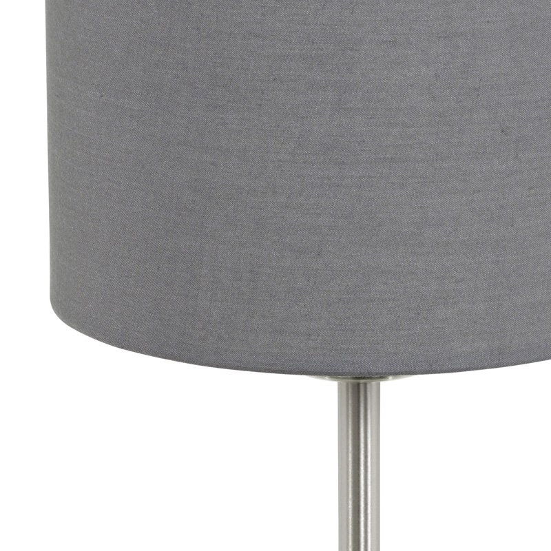 Tischlampe Pasteri 40 cm grau mit mattem Chrom Eglo 9002759315962