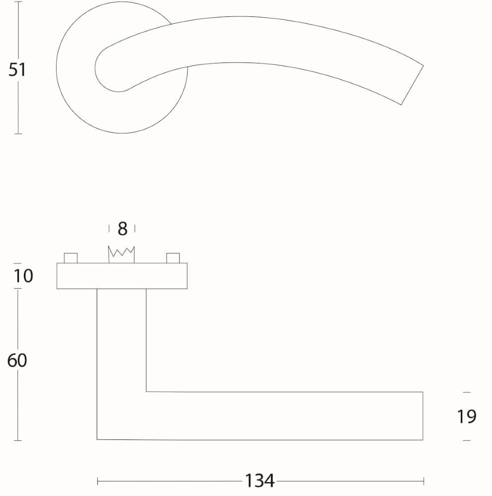 Türklinke Lisa 90 Edelstahl Intersteel 8714186422618
