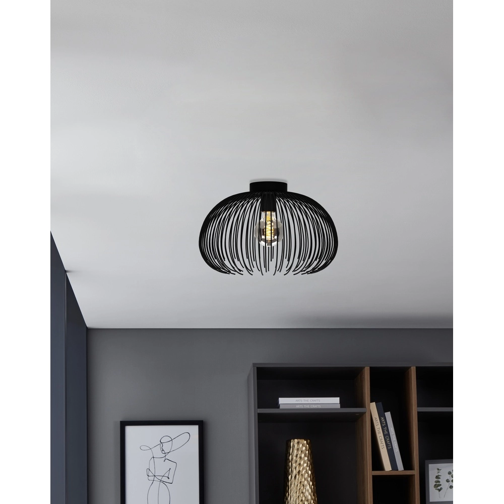 Schwarze Deckenlampe Alhabia Ø 38,5 cm - 1x E27 Eglo 9008606254071