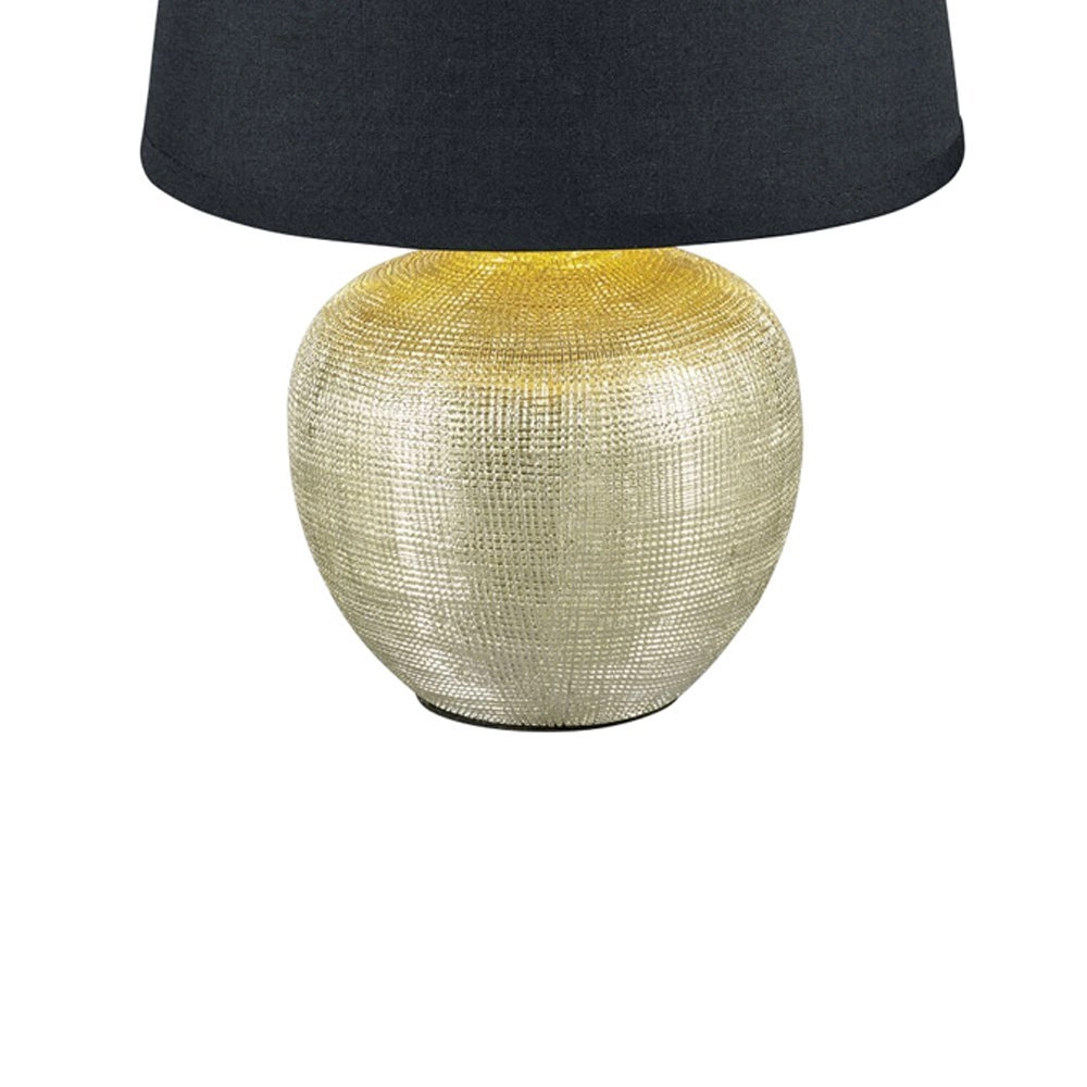 Tischlampe Luxor 26 cm Gold mit Schwarz Trio 4017807345957