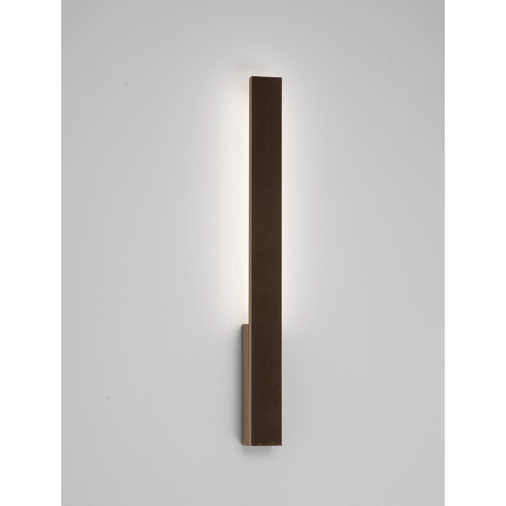 Schlanke Wandleuchte Isos Rostbraun 61cm