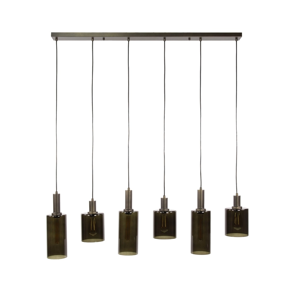 Esstisch-Pendellampe Sepiora Sienabraun – dunkles Glas Lyora 8716803513457