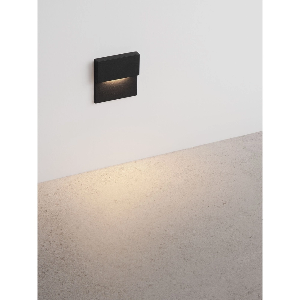 Einbauwandlampe Dan schwarzer 3000K