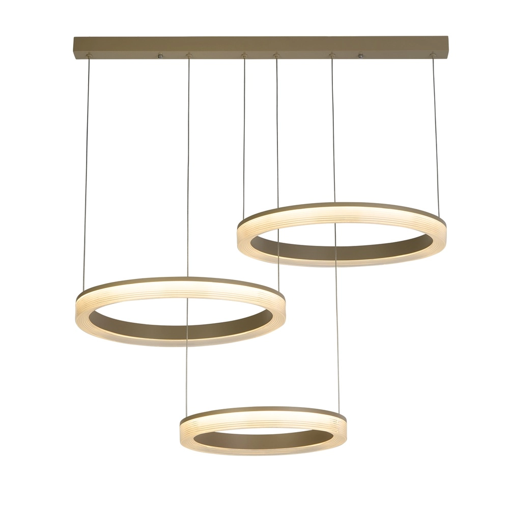 Design-Pendellampe Lumen Rings Sandbraun
