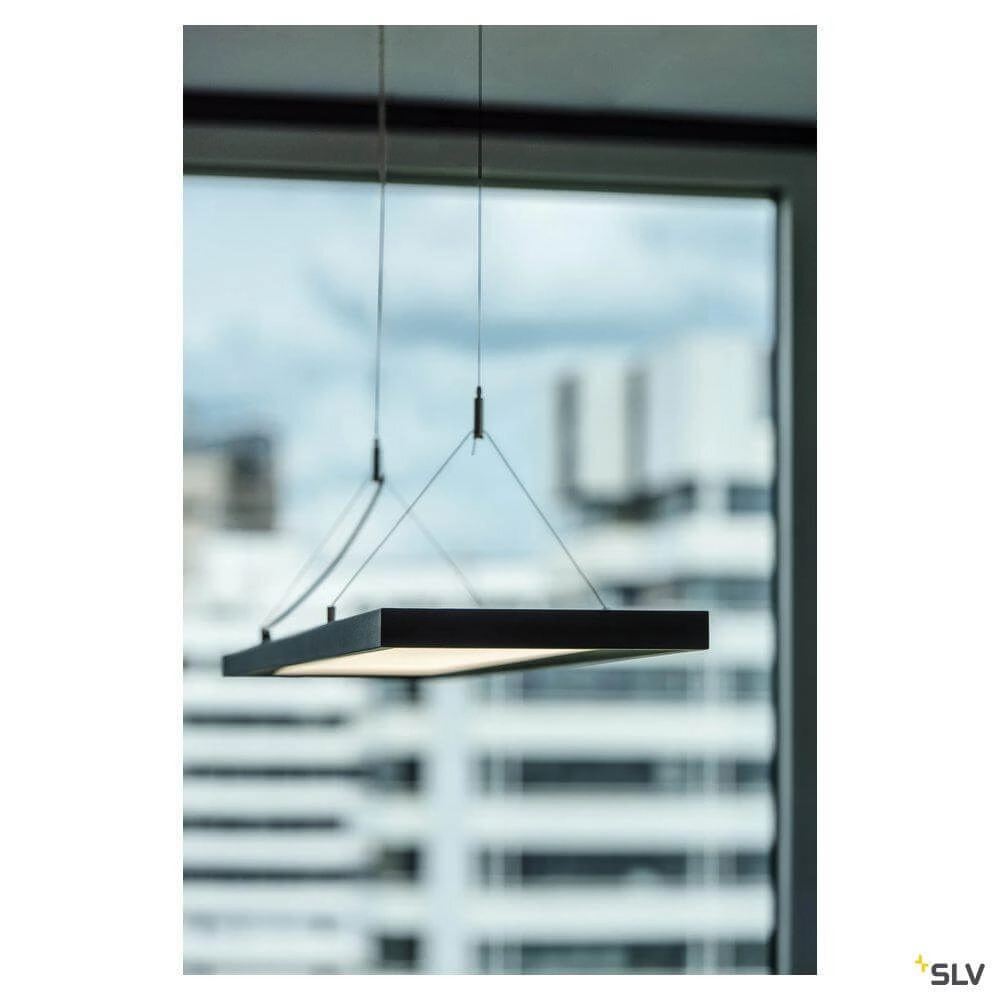 LED-Büro-Hängelampe Worklight Dali 57 W – 4000 K – 120 cm schwarz SLV 4024163254595
